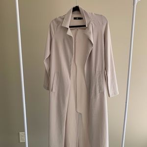 Grey Long Sleeve Maxi Duster Jacket